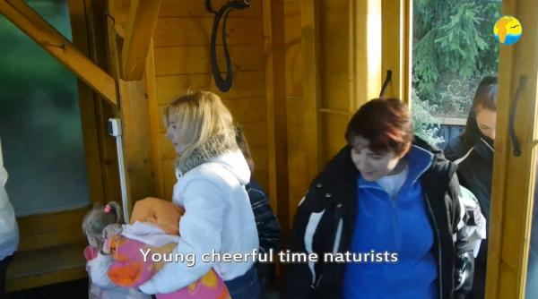 Young cheerful time Naturist